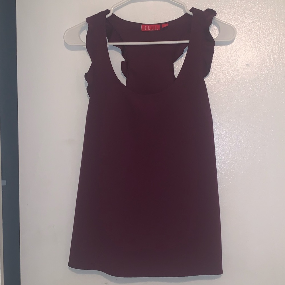 Silk like tank top by Elle
